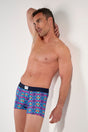 General view of a men model wearing HO multico print  Boxer Briefs