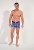 Full-body view of a men model wearing HO multico print  Boxer Briefs