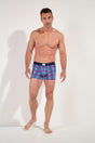 Full-body view of a men model wearing HO multico print  Boxer Briefs