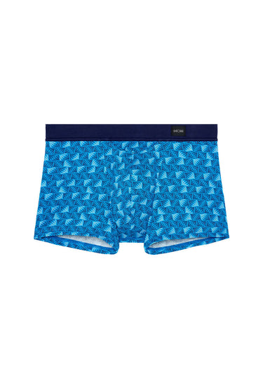 Front cutout view of HO blue print modal/viscose/tencel Comfort Boxer Briefs HO1