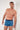Front view of a men model wearing HO blue print modal/viscose/tencel Comfort Boxer Briefs HO1