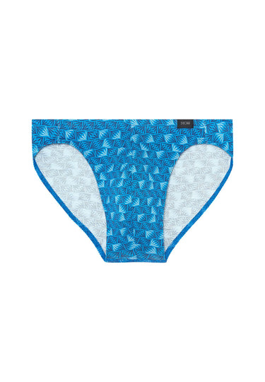 Front cutout view of HO blue print modal/viscose/tencel Comfort Micro Briefs