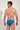 Back view of a men model wearing HO blue print modal/viscose/tencel Comfort Micro Briefs