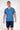 Front view of a men model wearing HO blue print cotton Short Sleepwear