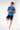 General view of a men model wearing HO blue print cotton Short Sleepwear