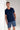 General view of a men model wearing HO navy print cotton Short Sleepwear