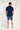 General view of a men model wearing HO navy print cotton Short Sleepwear