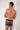Back view of a men model wearing HO blue print  Boxer Briefs