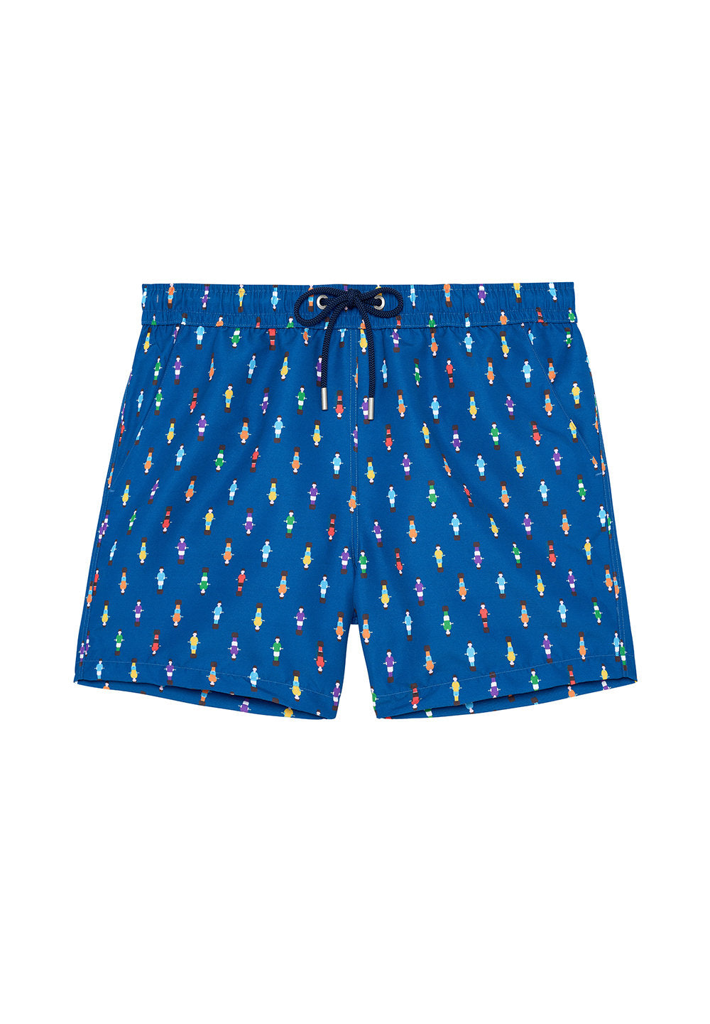 Front cutout view of HO navy print  Beach Boxer