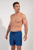 Front view of a men model wearing HO navy print  Beach Boxer