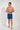 Full-body view of a men model wearing HO navy print  Beach Boxer