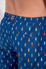 General view of a men model wearing HO navy print  Beach Boxer