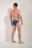 General view of a men model wearing HO navy print  Swim Micro Briefs