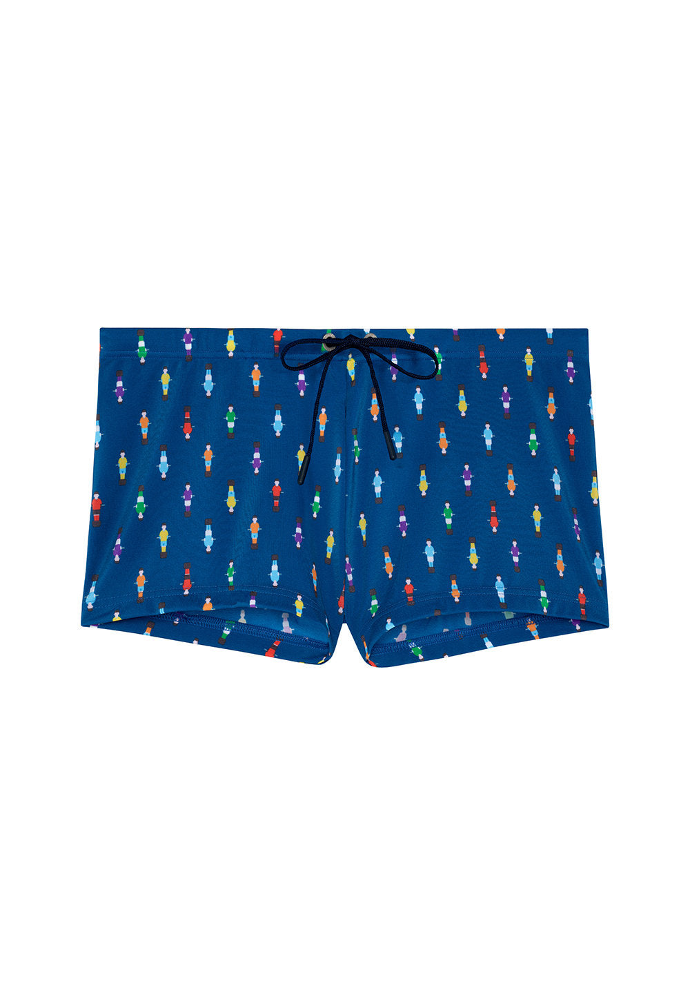 Front cutout view of HO navy print  Swim Shorts