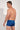 Back view of a men model wearing HO navy print  Swim Shorts