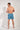General view of a men model wearing HO blue print  Beach Boxer