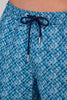 Close-up view of a men model wearing HO blue print  Beach Boxer
