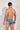 Back view of a men model wearing HO blue print  Swim Mini Briefs