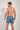 Back view of a men model wearing HO blue print  Beach Boxer
