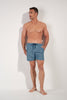 General view of a men model wearing HO blue print  Beach Boxer