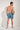 General view of a men model wearing HO blue print  Beach Boxer