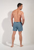 General view of a men model wearing HO blue print  Beach Boxer