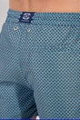General view of a men model wearing HO blue print  Beach Boxer