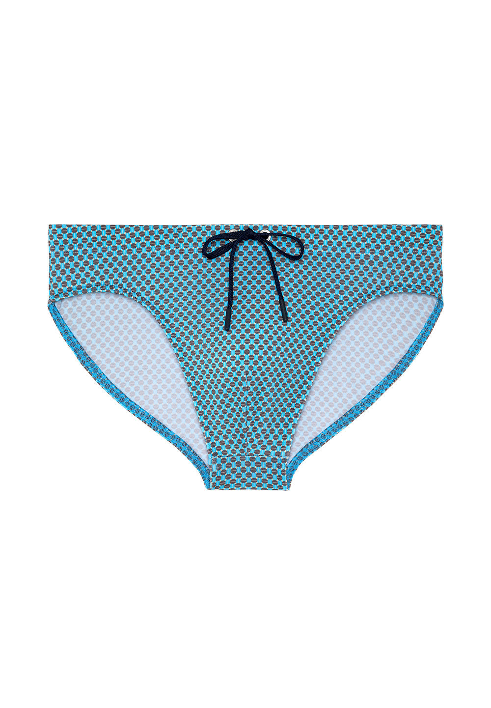 Front cutout view of HO blue print  Swim Mini Briefs