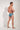 General view of a men model wearing HO blue print  Swim Mini Briefs