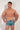 Front view of a men model wearing HO blue print  Swim Shorts