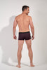 General view of a men model wearing HO red print modal/viscose/tencel Trunk