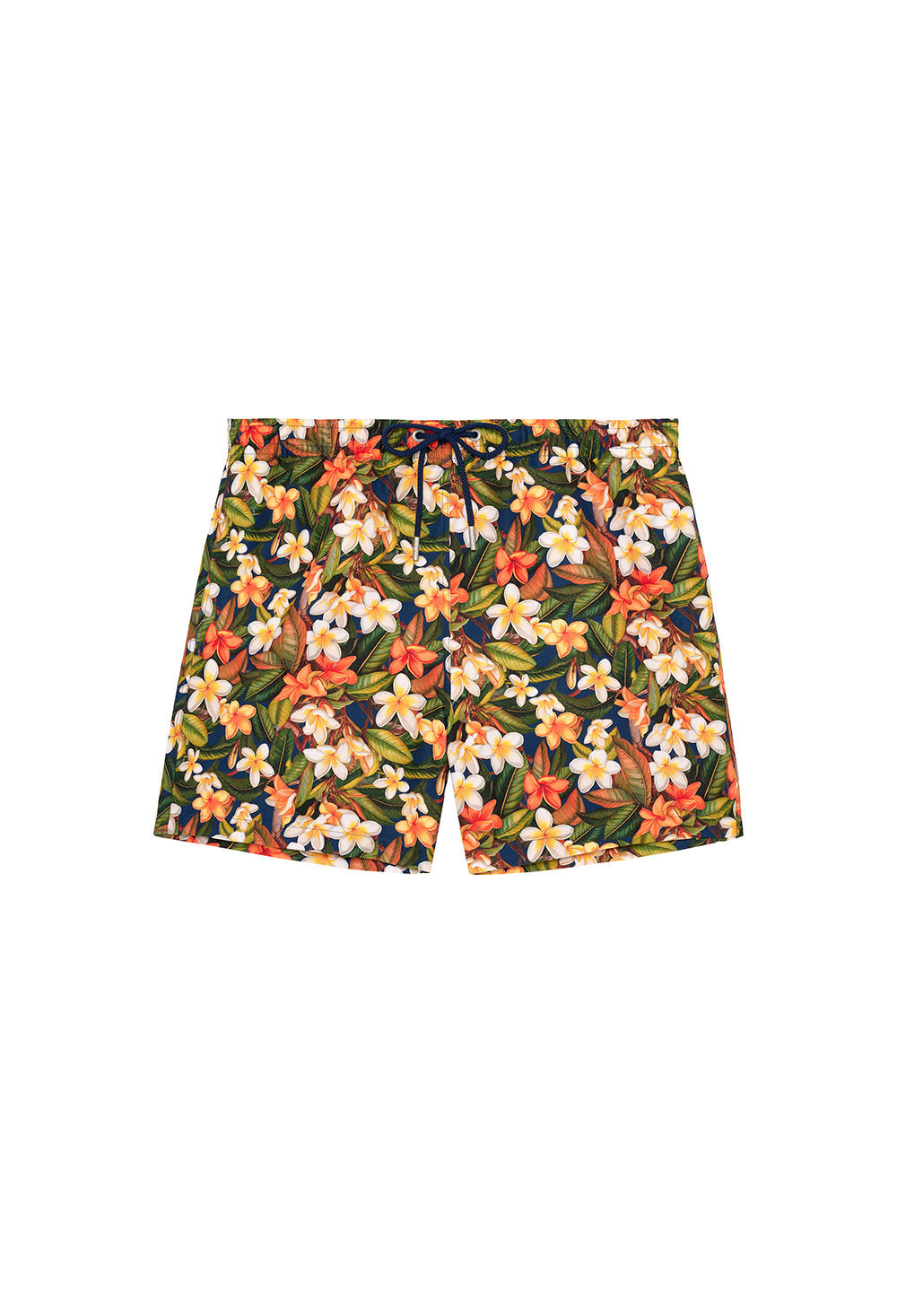 Front cutout view of HO navy print  Beach Boxer