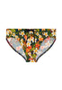 Front cutout view of HO navy print  Swim Mini Briefs