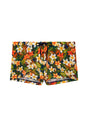 Front cutout view of HO navy print  Swim Shorts