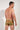 Back view of a men model wearing HO navy print  Swim Shorts