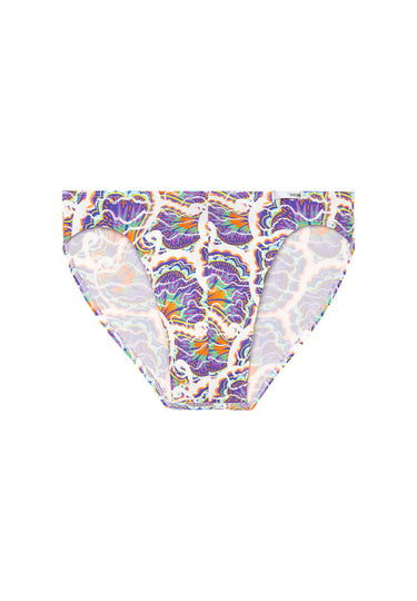 Front cutout view of HO white print  Comfort Micro Briefs