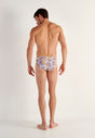 General view of a men model wearing HO white print  Comfort Micro Briefs
