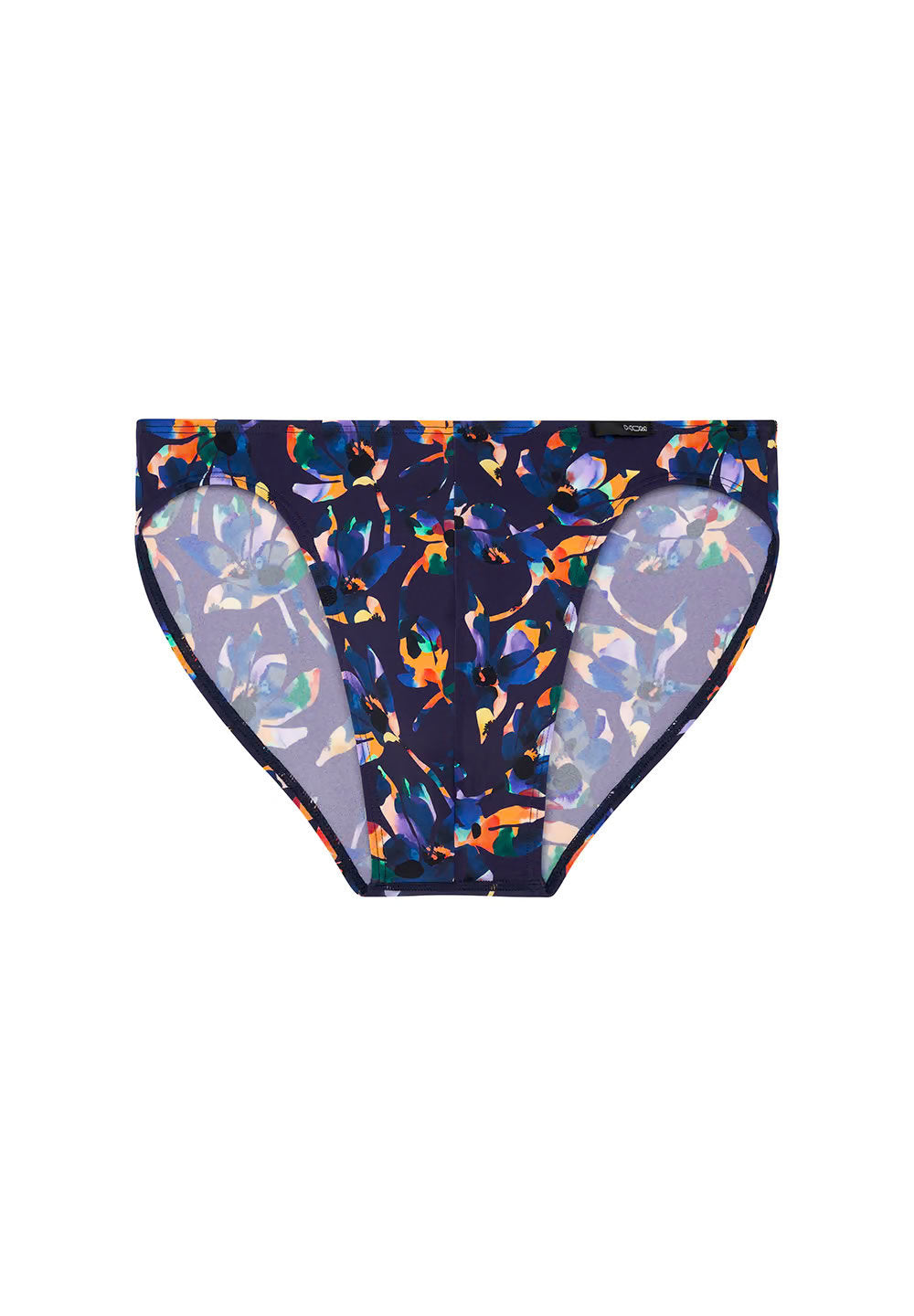 Front cutout view of HO black print  Comfort Micro Briefs