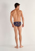 General view of a men model wearing HO black print  Comfort Micro Briefs