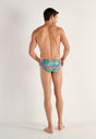 General view of a men model wearing HO multico print  Comfort Micro Briefs