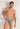 Front view of a men model wearing HO blue print  Comfort Micro Briefs