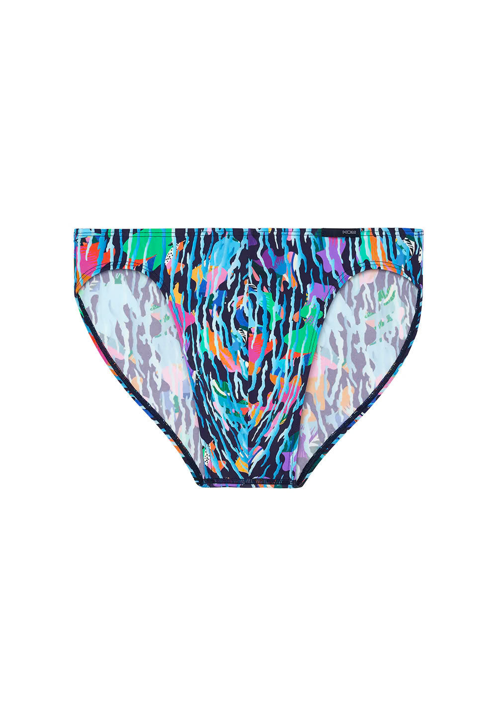 Front cutout view of HO navy blue print  Comfort Micro Briefs