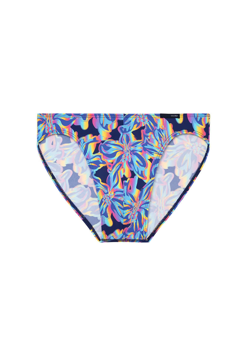Front cutout view of HO navy print  Comfort Micro Briefs
