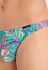 General view of a men model wearing HO multico print  G-String