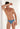 Front view of a men model wearing HO blue print  G-String