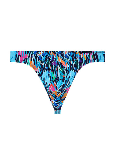 Front cutout view of HO navy blue print  G-String