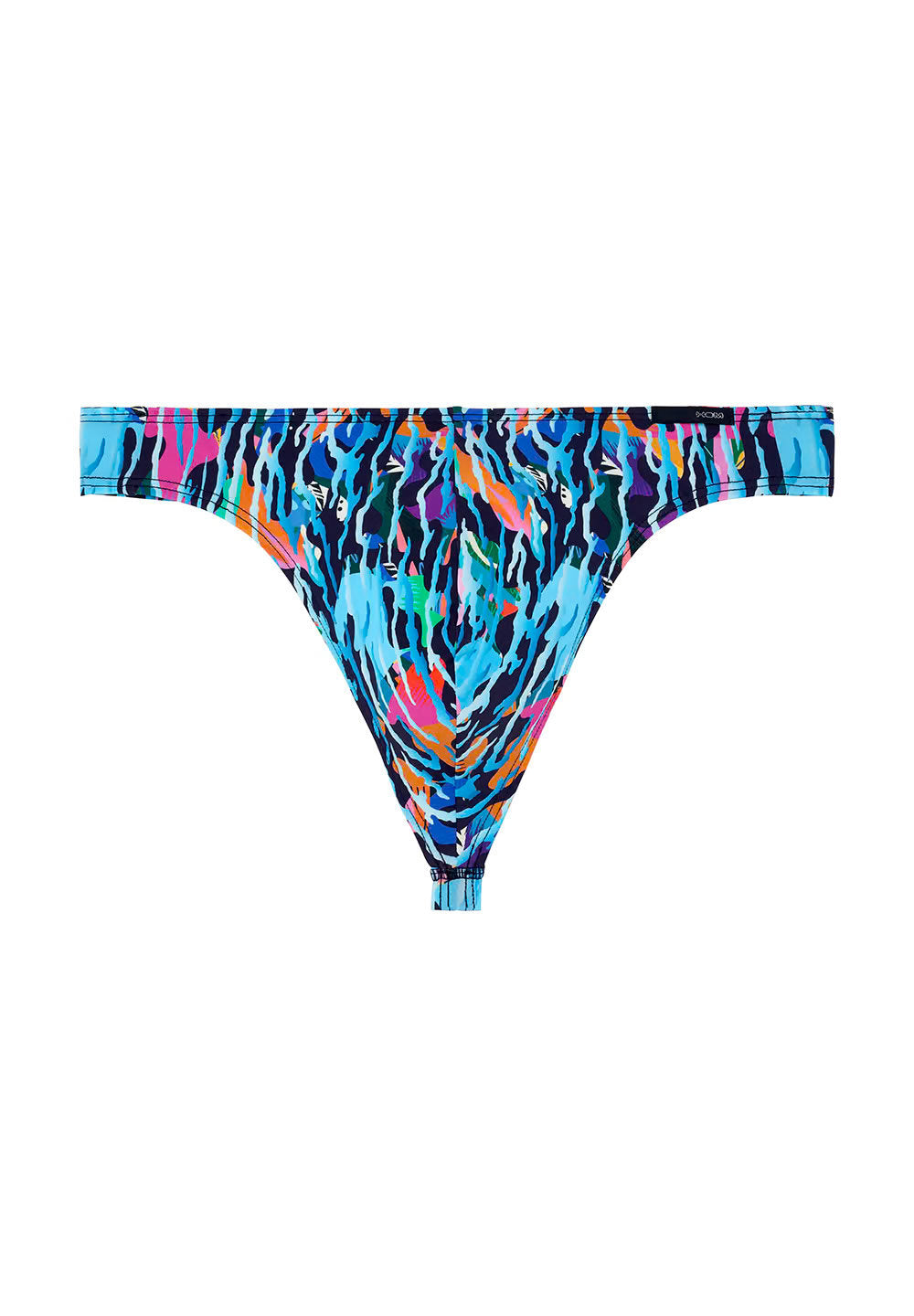 Front cutout view of HO navy blue print  G-String