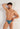 Front view of a men model wearing HO navy blue print  G-String