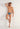 Full-body view of a men model wearing HO navy blue print  G-String