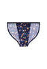 Front cutout view of HO black print  Tanga Briefs